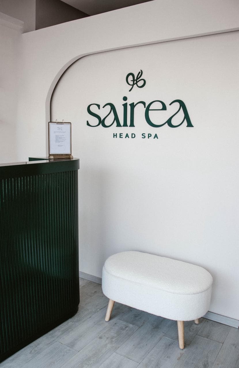 Vista trasera de la recepción de Sairea Head Spa